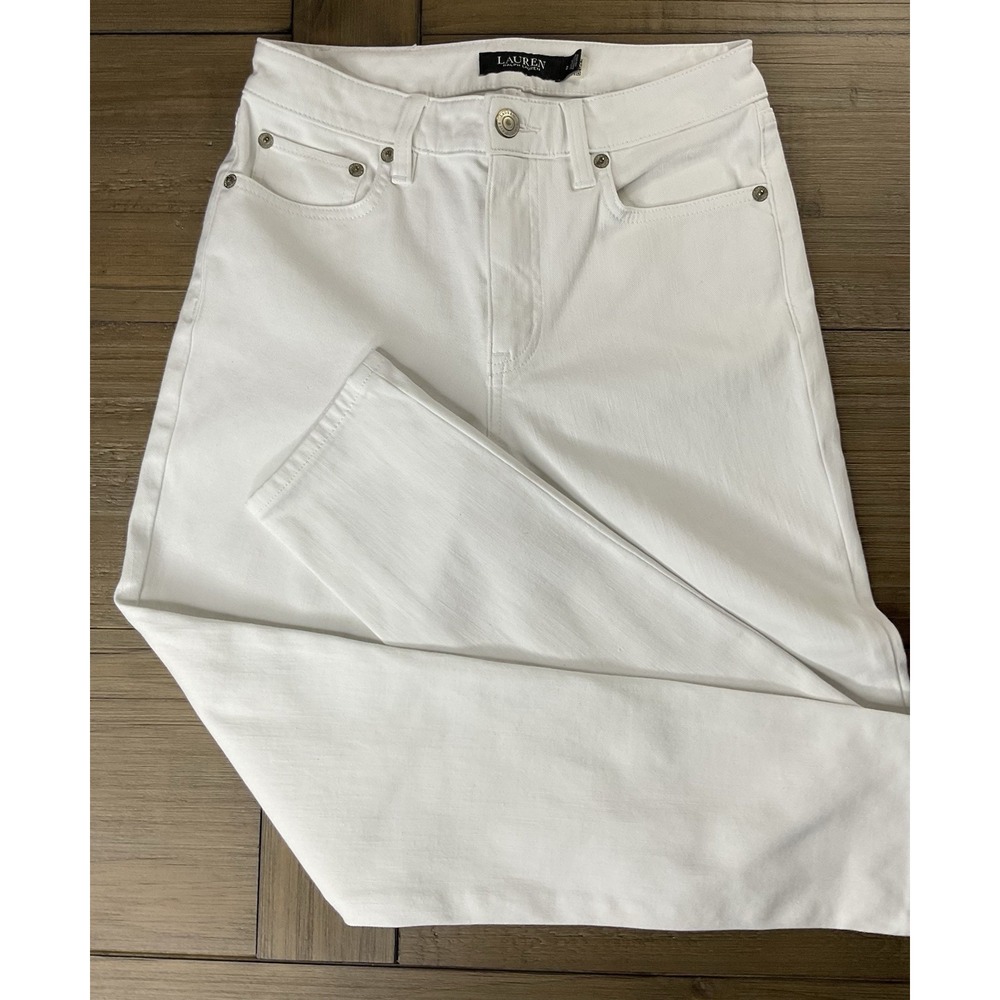 Lauren Ralph Lauren Size‎ 2 Premier Skinny Ankle Women's White Jeans 27" 26X27
